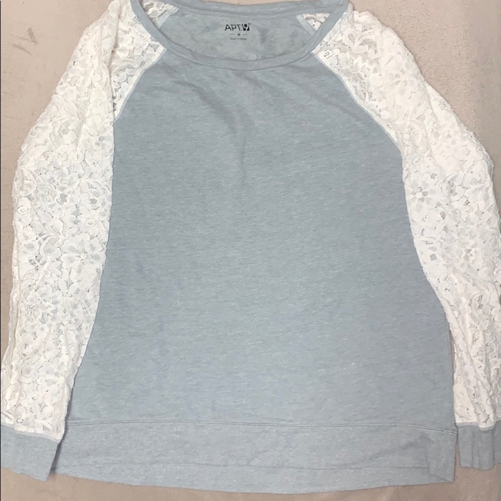 Lace Sleeve Sweater